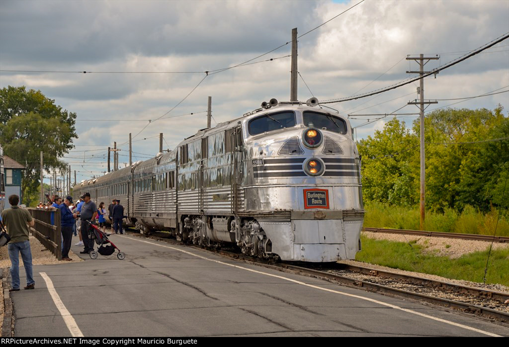 CBQ E5A Locomotive Nebraska Zephyr